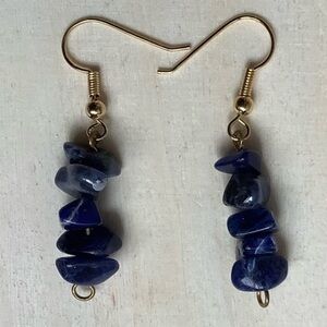New vintage polished stones dangling earrings